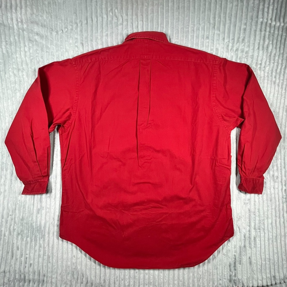 Ralph Lauren Button Down Shirt Men's L Polo Crest Classic Preppy Academia *Flaws - Picture 6 of 11